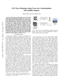 UAV Pose Estimation using Cross-view Geolocalization with Satellite
  Imagery