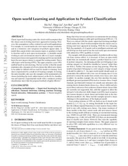 Open-world Learning and Application to Product Classification