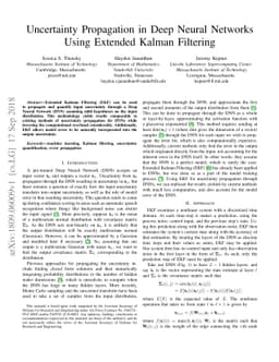 Uncertainty Propagation in Deep Neural Networks Using Extended Kalman
  Filtering