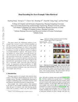 Dual Encoding for Zero-Example Video Retrieval