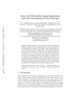 Linear and Deformable Image Registration with 3D Convolutional Neural
  Networks