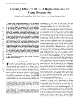 Learning Effective RGB-D Representations for Scene Recognition