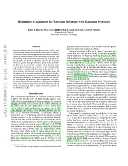 Robustness Guarantees for Bayesian Inference with Gaussian Processes