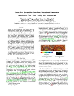 Scene Text Recognition from Two-Dimensional Perspective