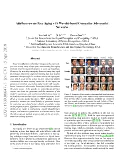 Attribute-aware Face Aging with Wavelet-based Generative Adversarial
  Networks