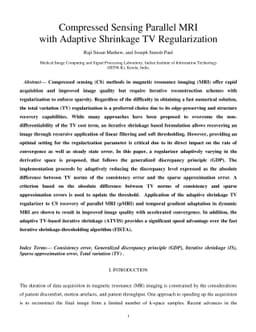 Compressed Sensing Parallel MRI with Adaptive Shrinkage TV
  Regularization