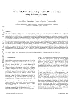 Linear SLAM: Linearising the SLAM Problems using Submap Joining