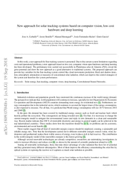 New approach for solar tracking systems based on computer vision, low
  cost hardware and deep learning