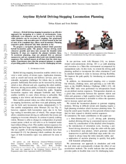 Anytime Hybrid Driving-Stepping Locomotion Planning