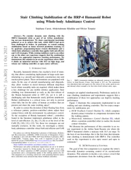 Stair Climbing Stabilization of the HRP-4 Humanoid Robot using
  Whole-body Admittance Control