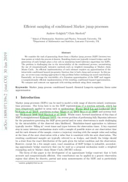 Efficient sampling of conditioned Markov jump processes