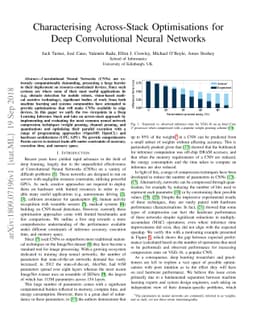 Characterising Across-Stack Optimisations for Deep Convolutional Neural
  Networks