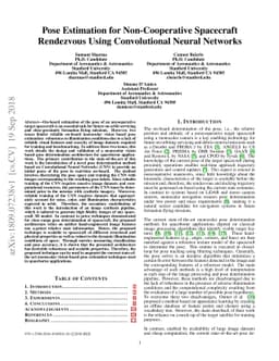 Pose Estimation for Non-Cooperative Spacecraft Rendezvous Using
  Convolutional Neural Networks
