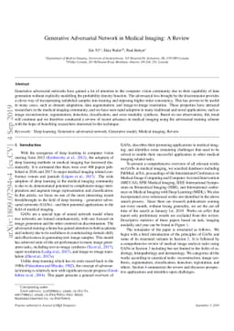 Generative Adversarial Network in Medical Imaging: A Review