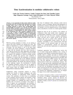 Time Synchronization in modular collaborative robots