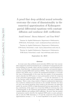 A proof that deep artificial neural networks overcome the curse of
  dimensionality in the numerical approximation of Kolmogorov partial
  differential equations with constant diffusion and nonlinear drift
  coefficients