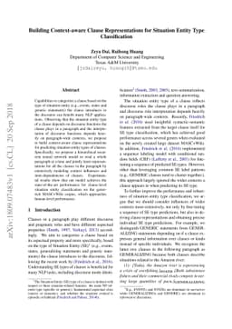 Building Context-aware Clause Representations for Situation Entity Type
  Classification