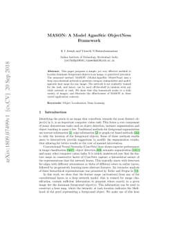 MASON: A Model AgnoStic ObjectNess Framework