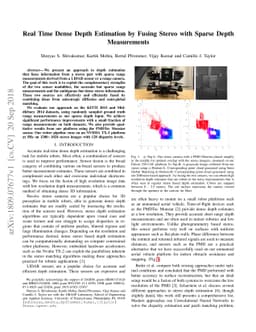 Real Time Dense Depth Estimation by Fusing Stereo with Sparse Depth
  Measurements