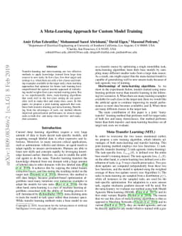 A Meta-Learning Approach for Custom Model Training