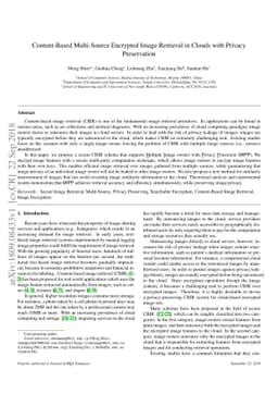 Content-Based Multi-Source Encrypted Image Retrieval in Clouds with
  Privacy Preservation
