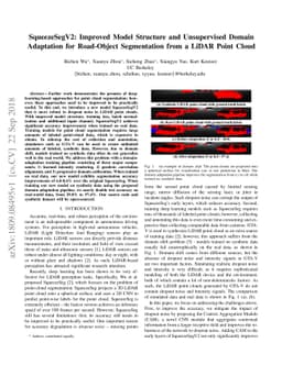SqueezeSegV2: Improved Model Structure and Unsupervised Domain
  Adaptation for Road-Object Segmentation from a LiDAR Point Cloud