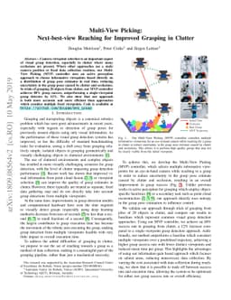 Multi-View Picking: Next-best-view Reaching for Improved Grasping in
  Clutter