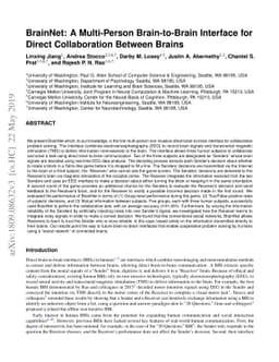 BrainNet: A Multi-Person Brain-to-Brain Interface for Direct
  Collaboration Between Brains