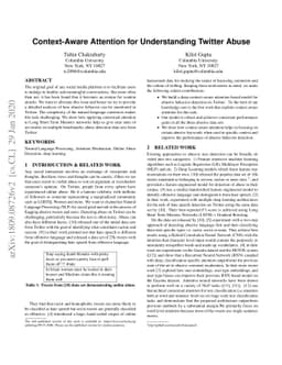 Context-Aware Attention for Understanding Twitter Abuse