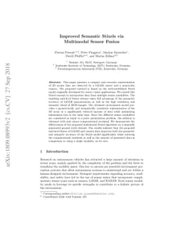 Improved Semantic Stixels via Multimodal Sensor Fusion