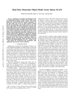 Real-Time Monocular Object-Model Aware Sparse SLAM