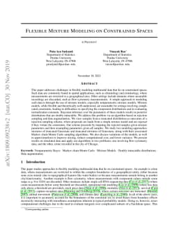 Flexible Mixture Modeling on Constrained Spaces