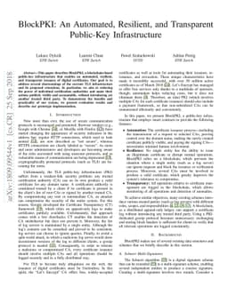 BlockPKI: An Automated, Resilient, and Transparent Public-Key
  Infrastructure