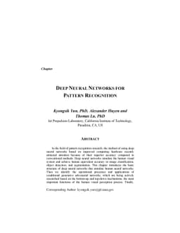 Deep Neural Networks for Pattern Recognition