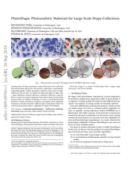 PhotoShape: Photorealistic Materials for Large-Scale Shape Collections