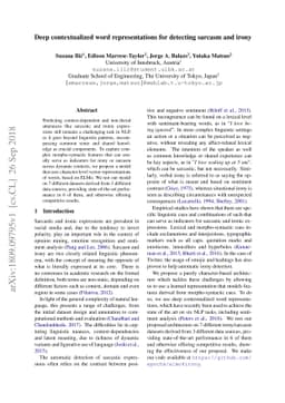 Deep contextualized word representations for detecting sarcasm and irony