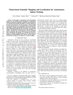 Vision-based Semantic Mapping and Localization for Autonomous Indoor
  Parking