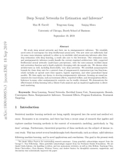 Deep Neural Networks for Estimation and Inference
