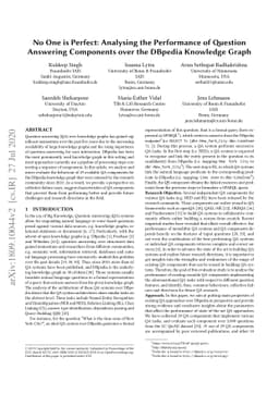 No One is Perfect: Analysing the Performance of Question Answering
  Components over the DBpedia Knowledge Graph