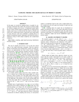 Sampling Theory for Graph Signals on Product Graphs
