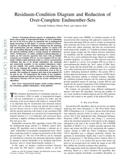 Residuum-Condition Diagram and Reduction of Over-Complete Endmember-Sets