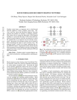 Batch-normalized Recurrent Highway Networks