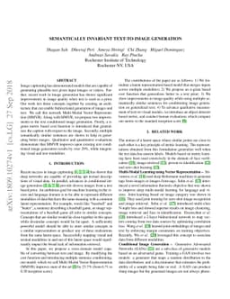 Semantically Invariant Text-to-Image Generation