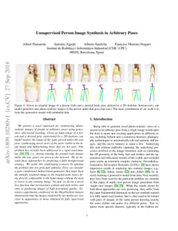 Unsupervised Person Image Synthesis in Arbitrary Poses