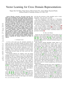 Vector Learning for Cross Domain Representations