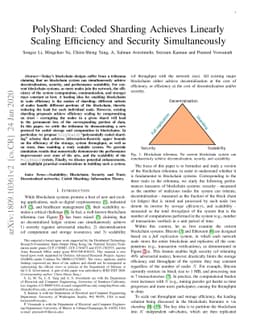 PolyShard: Coded Sharding Achieves Linearly Scaling Efficiency and
  Security Simultaneously