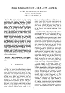 Image Reconstruction Using Deep Learning