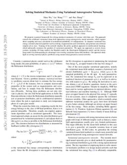 Solving Statistical Mechanics Using Variational Autoregressive Networks