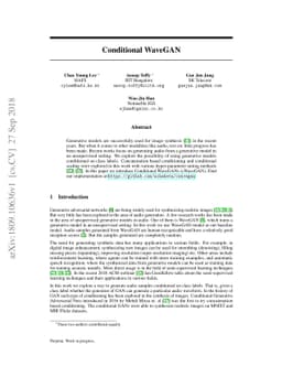 Conditional WaveGAN