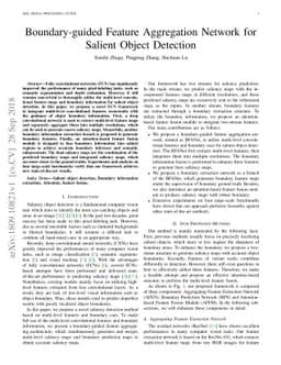 Boundary-guided Feature Aggregation Network for Salient Object Detection